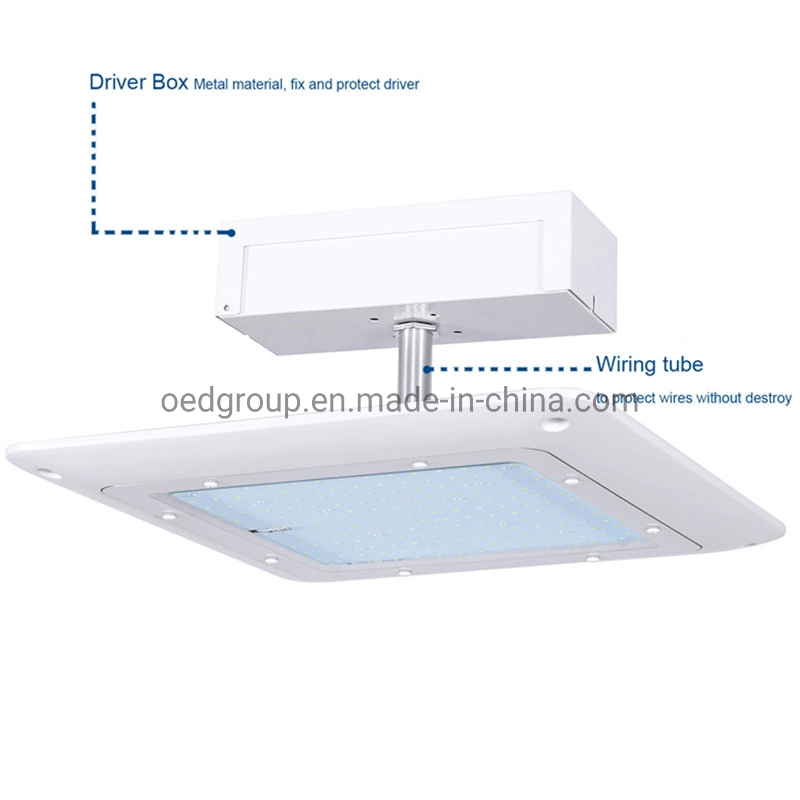 Ultra-Slim Design 75W LED Canopy Light Meanwell Driver IP65 for Gas Station Lighting