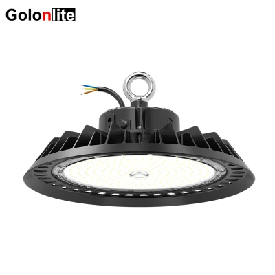 210lm/W Dim Negozio Palestra Campo sportivo Fabbrica Officina Sensore Illuminazione LED industriale Lampada a baia bassa 300W 250W 100W 150W 200W UFO LED High Bay Light per magazzino